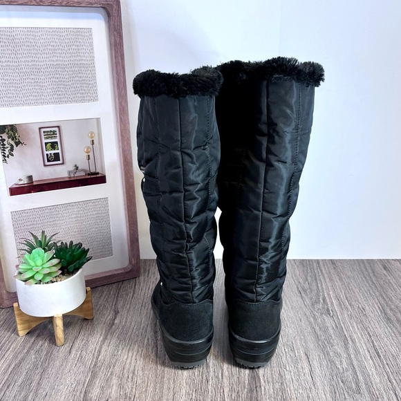 * Pajar | Faux Shearling Lined Quilted Nylon/Suede Mid Calf Boot Black 38/7-7.5 - Picture 12 of 16
